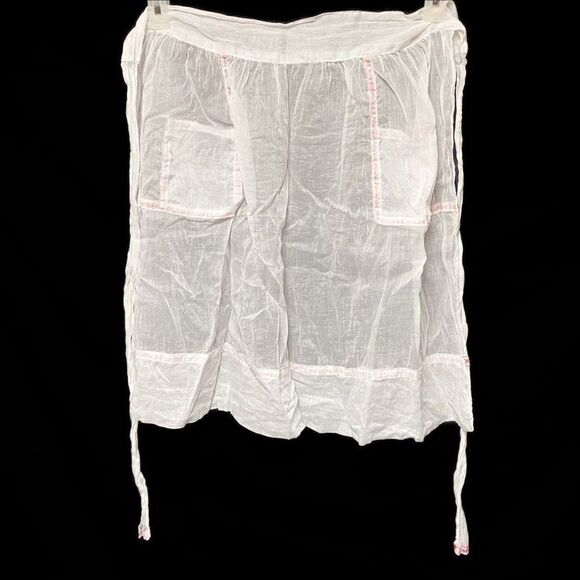 Vintage Sheer Apron Cottagecore Handmade - Picture 2 of 4